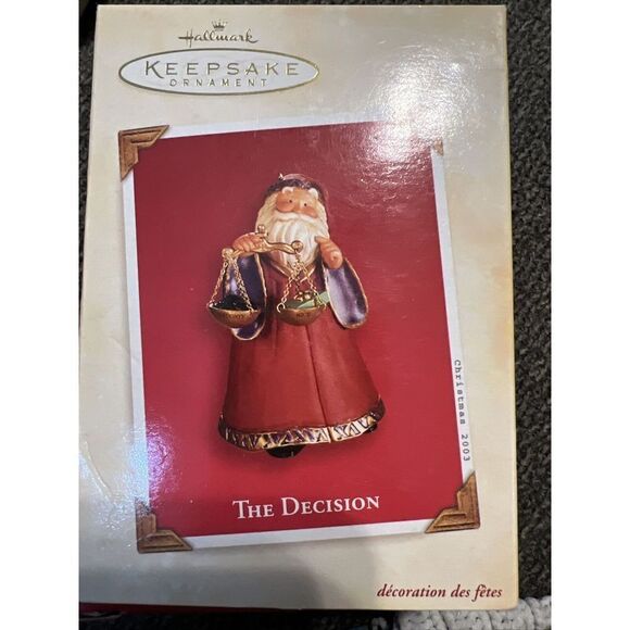 Hallmark Keepsake Ornament 2003 The Decision Santa With Scale - Picture 1 of 9
